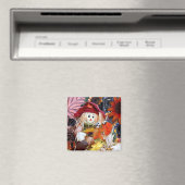 Thanksgiving Rag Doll onder najaarse Harvest Scene Magneet (Insitu (Vaatwasser))