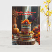 Thanksgiving Rainbow Delight Verjaardag Kaart (Gele Bloem)
