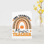 Thanksgiving Rainbow Le One Thankful Music Teacher Kaart (Gele Bloem)