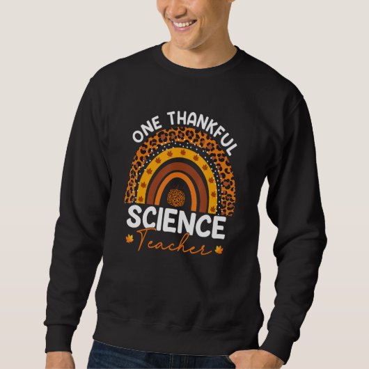 Thanksgiving Rainbow Leopard One Thankful Science Trui (Voorkant)