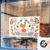 Thanksgiving Ramenstickers voor het raam Raamsticker (Cafe Raam)