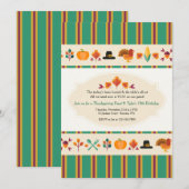 Thanksgiving Randen Uitnodiging (Voorkant / Achterkant)