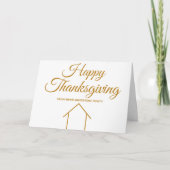 Thanksgiving Real Estate Company Gold Corporate Kaart (Voorkant)