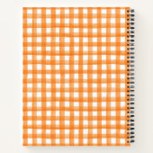 Thanksgiving Recepten Oranje Gingham Notitieboek (Achterkant)