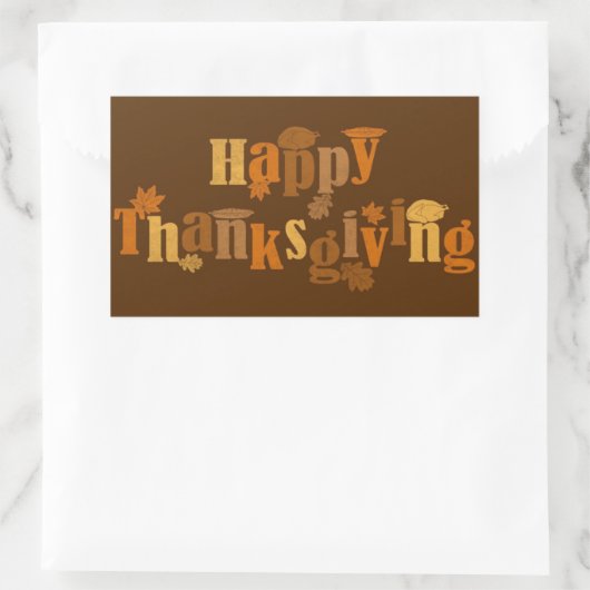 Thanksgiving Rechthoekige Sticker (Tas)
