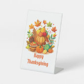Thanksgiving Reclamebord Met Voetstuk (Voorkant)