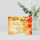 Thanksgiving Red Autumn verliest Sjabloon grens Briefkaart (Staand voorkant)