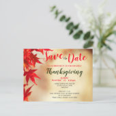 Thanksgiving Red Autumn verliest Sjabloon grens Briefkaart (Staand voorkant)