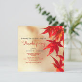 Thanksgiving Red Autumn verliest Sjabloon grens Kaart (Staand voorkant)