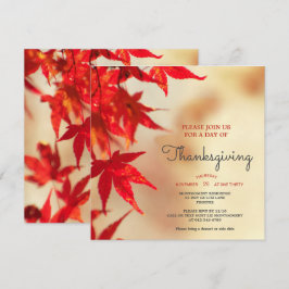 Thanksgiving Red Autumn verliest Sjabloon grens Kaart
