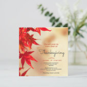 Thanksgiving Red Autumn verliest Sjabloon grens Kaart (Staand voorkant)