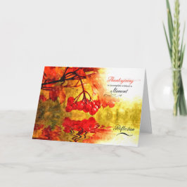 Thanksgiving reflecteert Maple en Berries Holiday Feestdagen Kaart