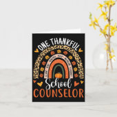 Thanksgiving regenboog van een Thankful School Cou Kaart (Gele Bloem)
