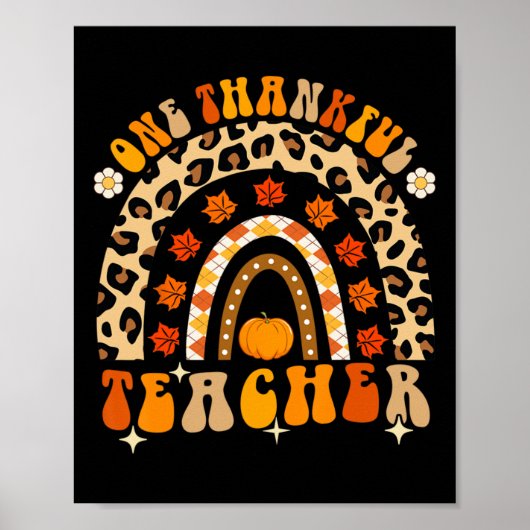 Thanksgiving regenboogluipaard poster (Voorkant)