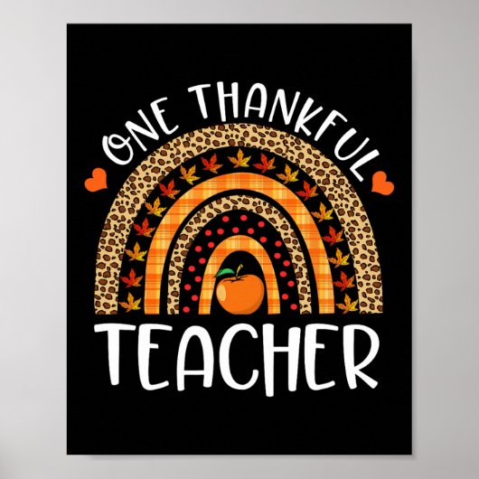 Thanksgiving regenboogluipaard poster (Voorkant)