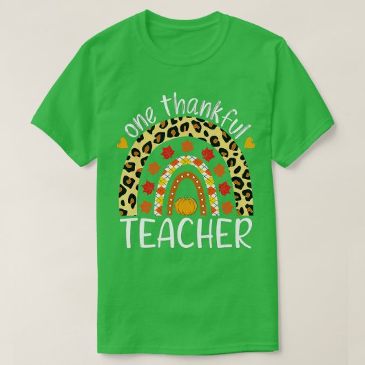 Thanksgiving regenboogluipaard t-shirt (Design voorkant)