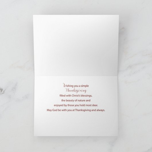 Thanksgiving Religieuze Blessings Trees en Deer Kaart (Binnen)