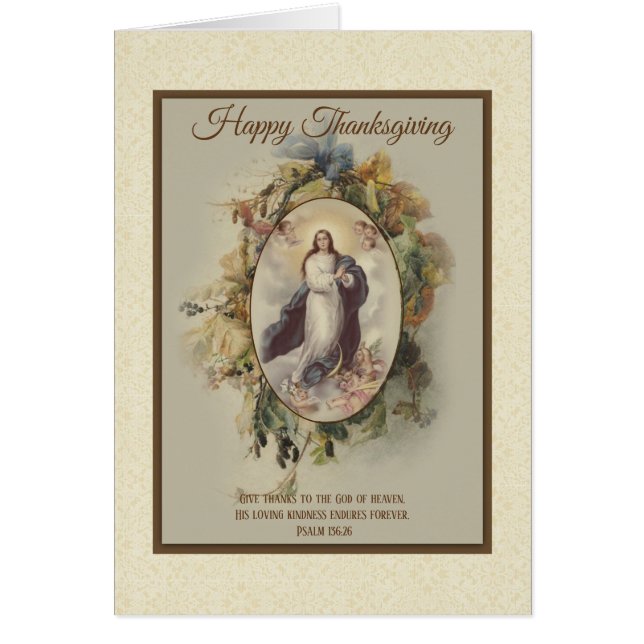 Thanksgiving Religieuze Maagd Mary zonder grenzen (Voorkant)