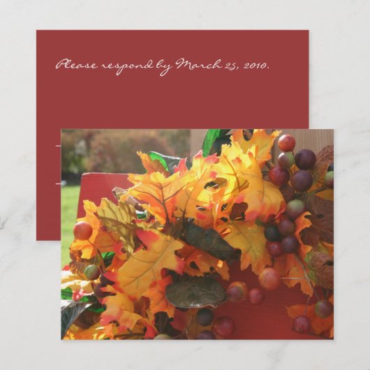 Thanksgiving Respons Kaarten RSVP Kaartje (Voorkant / Achterkant)