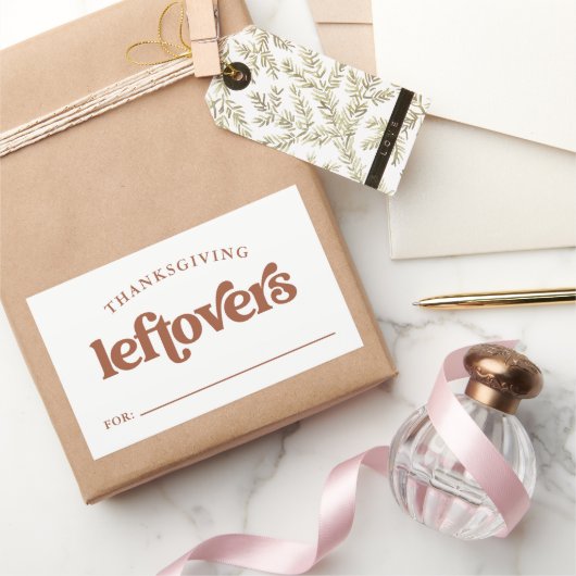 Thanksgiving restjes | Boho en Retro Rechthoekige Sticker (Geschenken)