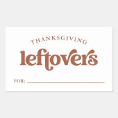 Thanksgiving restjes | Boho en Retro Rechthoekige Sticker (Voorkant)