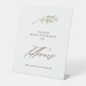 Thanksgiving restjes Waterverf tak script Reclamebord Met Voetstuk (Voorkant)