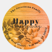 Thanksgiving retour adres envelop afdichting ronde sticker (Voorkant)