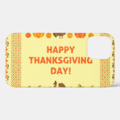 Thanksgiving: retro geborduurd kaartontwerp. Case-Mate iPhone case (Achterkant (horizontaal))