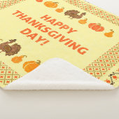 Thanksgiving: retro geborduurd kaartontwerp. sherpa deken (3/4)