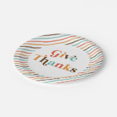 Thanksgiving Retro geeft Borden Bedankt papier Papieren Bordje (Gekanteld)