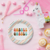 Thanksgiving Retro Gobble Papieren Borden Papieren Bordje (Feest)