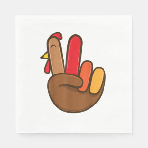Thanksgiving Retro H Turkije Handvuurbord Groovy Servet