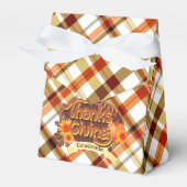 Thanksgiving Retro Plaid Bedankdoosjes (Voorkant Zijde)