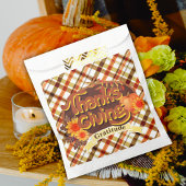 Thanksgiving Retro Plaid Bedankzakje