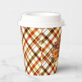 Thanksgiving Retro Plaid Papieren Bekers (Rechts)