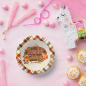 Thanksgiving Retro Plaid Papieren Kommen (Feest)