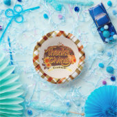 Thanksgiving Retro Plaid Papieren Kommen (Feest)