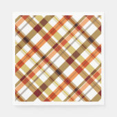 Thanksgiving Retro Plaid Servet (Voorkant)