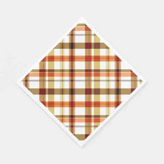Thanksgiving Retro Plaid Servet (Hoek)