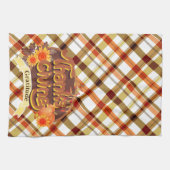 Thanksgiving Retro Plaid Theedoek (Horizontaal)