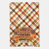 Thanksgiving Retro Plaid Theedoek (Verticaal)