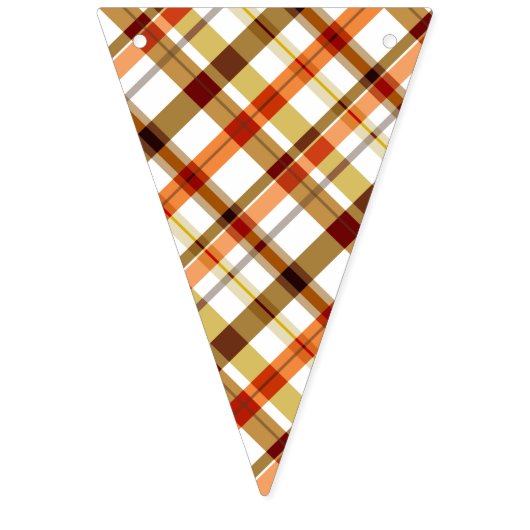 Thanksgiving Retro Plaid Vlaggetjes (Eerste vlag)