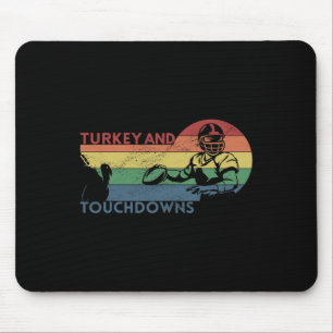 Thanksgiving Retro Turkije en Touchdowns F Muismat