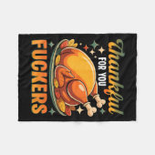 Thanksgiving Roasted Turkey Thankful F0r You F Cke Fleece Deken (Voorkant (Horizontaal))