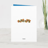 Thanksgiving Robo-x9 Celebrates Feestdagen Kaart (Achterkant)