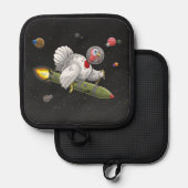 Thanksgiving Rocket Turkije Pannenlap (Voorkant / Achterkant)