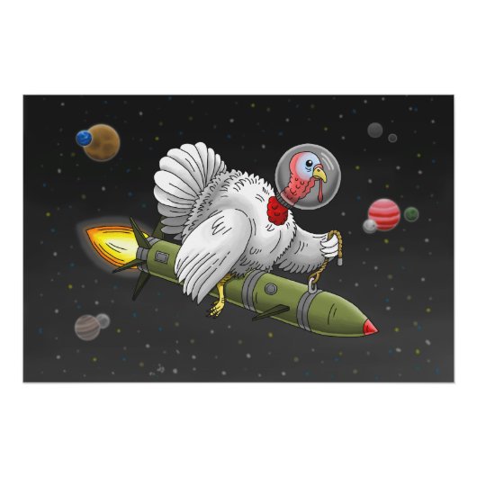 Thanksgiving Rocket Turkije Perfect Poster (Voorkant)