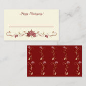Thanksgiving Rode Maple Bladeren en Zwemmen Plaatskaartje (Voorkant / Achterkant)