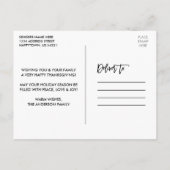 Thanksgiving Rode vrachtwagen met rode houten pens Briefkaart (Achterkant)