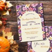 Thanksgiving Romantic Watercolor Florals Custom Kaart